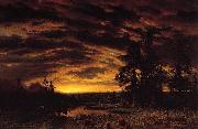 Albert Bierstadt Evening on the Prairie Sweden oil painting artist